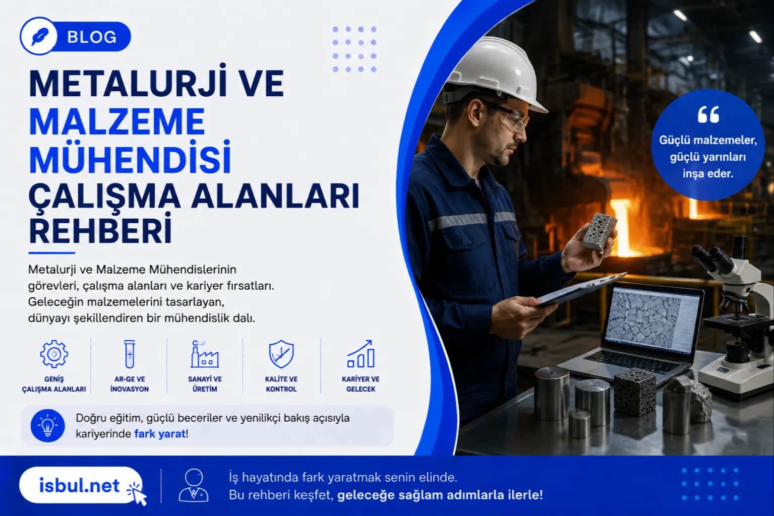 Metalurji ve Malzeme Mühendisi Çalışma Alanları Rehberi Metalurji ve Malzeme Mühendisi Çalışma Alanları Rehberi