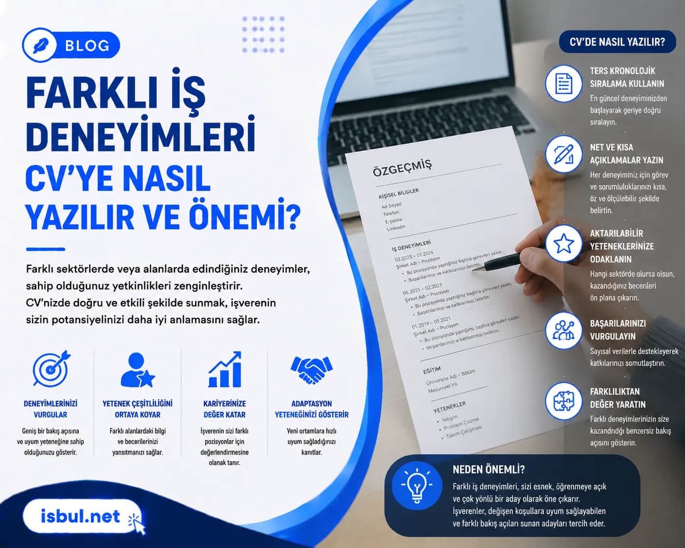 Farklı İş Deneyimleri CV’ye Nasıl Yazılır ve Önemi Farklı İş Deneyimleri CV’ye Nasıl Yazılır ve Önemi